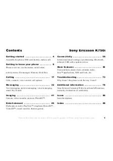 Sony Ericsson K 750i manual. Camera Instructions.